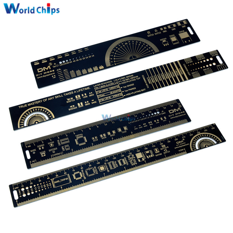 15cm 20cm 25cm Multifunctional PCB Ruler Measuring Tool Resistor Capacitor Chip IC SMD Diode Transistor Package Electronic Stock