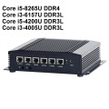 6*Intel Lan Fanless Mini Pc Intel Core i5 8265U i3 6157U Firewall Router Pfsense Server 2RS232 HDMI 4G/3G AES-NI Support WOL Pc