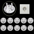 10pcs European Standard Thick Round Head Baby Socket Children Baby Safety Child Electric Socket Outlet Bebe Protector Enchufe