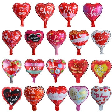 10/30pcs 10inch Spanish I Love You Heart TE AMO Foil Balloons Wedding Birthday Party TEAMO Valentine's Day Globos Supplies