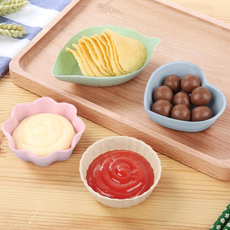 1PC Seasoning Dish Wheat Creative Multi-Purpose Seasoning Bowl Seasoning Mustard Soy Sauce Vinegar Seasoning Bowl Easy To Clean