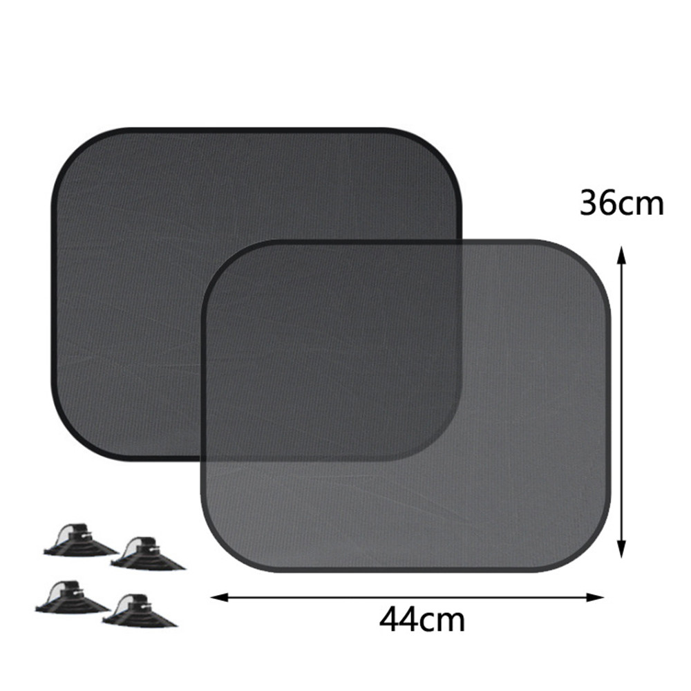 2PCS Car Sunshade Chic Mesh Car Side Window Shade Cling Sunshades Sun Shade Cover Visor Shield