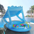 New Upgrades Baby Swimming Ring Inflatable Floating Kids Swim Pool Seat with Sunshade Canopy Safety Summer Swimming Pool Toys