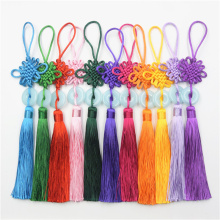 5Pcs Retro Chinese Knot Hang Rope Jade Tassels Fringe DIY Craft Knit Trim Jewelry Sachet Curtain Car Hang Gift Decor Accessories