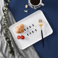 Chic Breakfast Bread Plastic PP Tray Dessert Dish Plate Plates Untensil Tools Tableware Trays White Simple Decoration Gift 1PCS