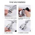 Innovative Kitchen Accessories Faucet Stainless Steel Splash-Proof Universal Tap Shower Water Rotatable Filter Sprayer Nozzle