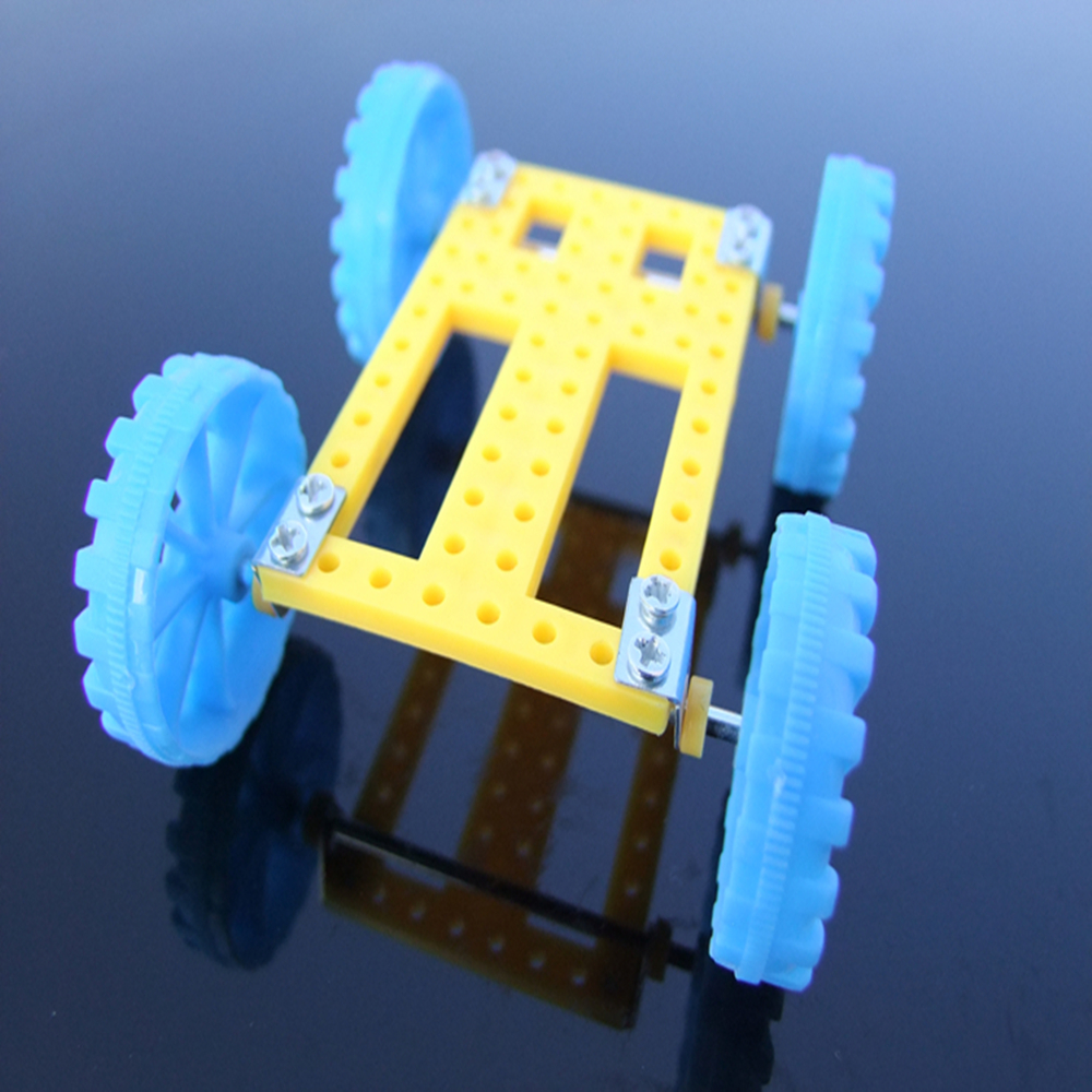77pcs Plastic Gear Motor Gearbox Model Craft DIY Four-wheel Drive Car Auto Robot Children Rack Pulley Belt Scientific Experiment
