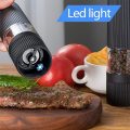 Automatic Mill Pepper Salt Grinder Peper Spice Grain Mills Electric Grinding Kitchen Tools Battery Pepper Grinder with Light