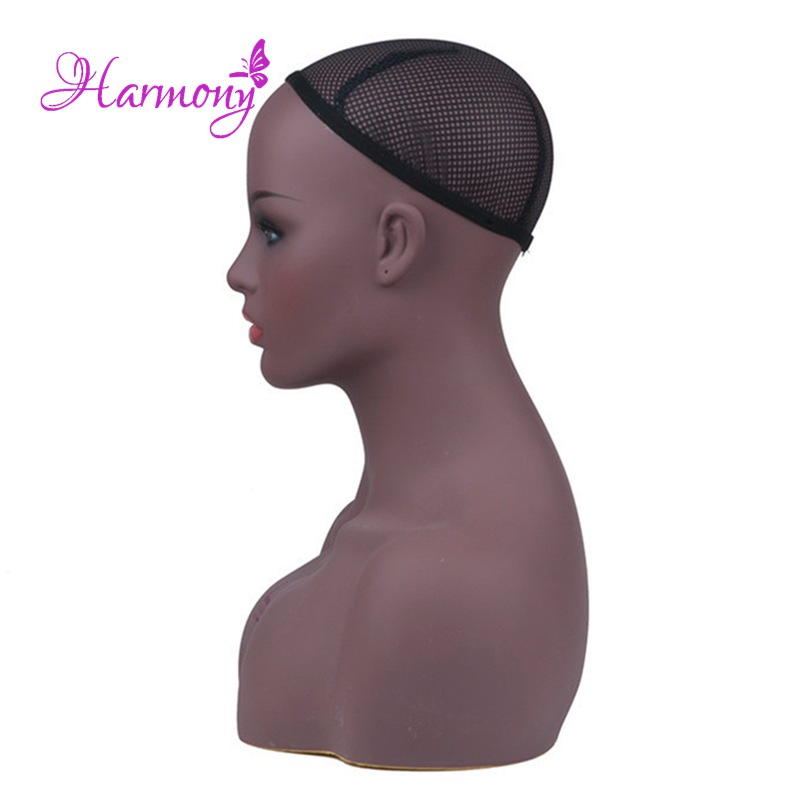 1 Piece African American Black Female Training Mannequin Head Bust For Hat Diomand Wig Display