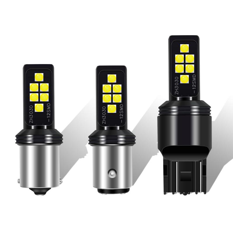 T20 1156 1157 LED Bulbs 3030 12 Smd Led CanBus No Error 1156 BA15S Led Lamp Turn Signal Car Light Auto Product Car Accessories