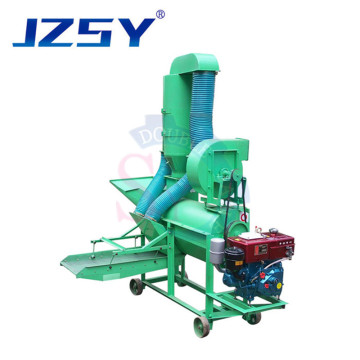 High efficiency mobile diesel engine driven fresh millet thresher/sorghum rape seed threshing machine with vibrating screen