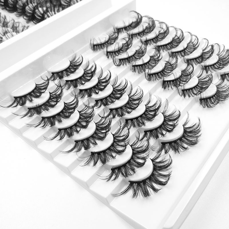 32 Pair/ Pack Fluffy Lashes 25mm 3d Mink Lashes Long Thick Natural False Eyelashes Wholesale Lashes Vendors Makeup Mink Eyelashe