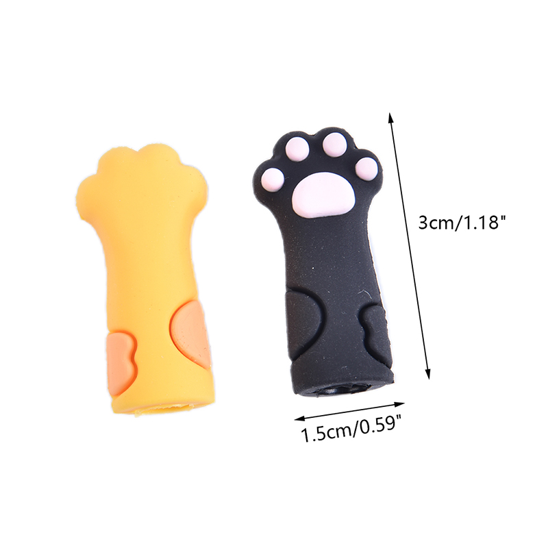 1x Cute Cat Paw Silicone Nipper Cover Protective Sleeve For Nail Cuticle Scissors Manicure Pedicure Tools Dead Skin Tweezers Cap