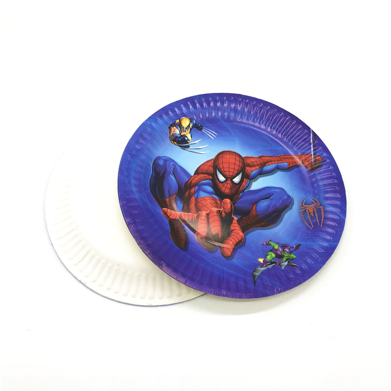 Spiderman Theme Birthday Party Decorations Kids Spuer Hero Party Supplies Tableware Set Paper Cups Plate Straw Baby Shower Favor