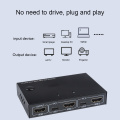 2 Port 4K USB Switch KVM VGA Switcher Splitter Box For Sharing Printer Keyboard Mouse KVM Switch HDMI-compatible USB Hub