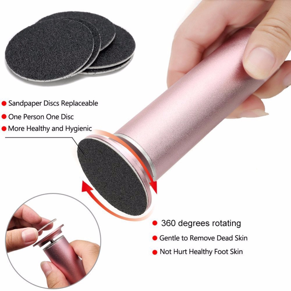 Upgrade Rechargeable Electric Pedicure Tools Foot Care Machine Callus Remover with Replacement Sandpaper Disk Electric Foot File