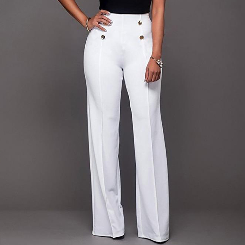 Women's Pants Classic White High Waisted Sexy Women's Pants Women's Business Suit Trousers Stylish Casual Girdling Flared Pants