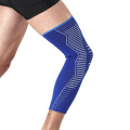 Blue Knitting Leg Warmer Sleeve Sports Compression Lengthen Knee Support Brace Shin Guard for Men and Women