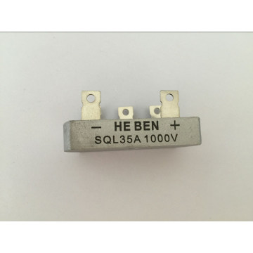 1pcs three-phase rectifier bridge rectifier SQL35A 1000V Metal Case Bridge Rectifier 32*60mm