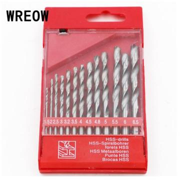 13 PCS Round Shank Coated HSS Titanium Twist Drill Bit Set 1.5-6.5mm Metal Wood Drill Bit Cobalt Drill Set Woodworking Metalwork