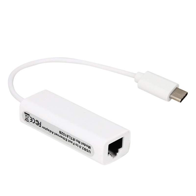 10/100Mbps For MacBook Windows 7/8/10 Type C Ethernet USB C Ethernet Adapter Network Card USB-C To Ethernet RJ45 Lan