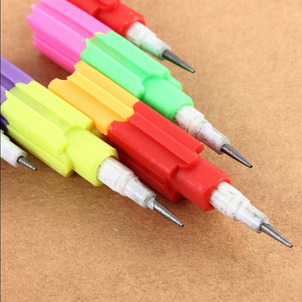 1pc Plastic Colorful Stacker Swap 8Color Section Building Block Non-sharpening Pencil Multifunction Pencil for Office Stationery