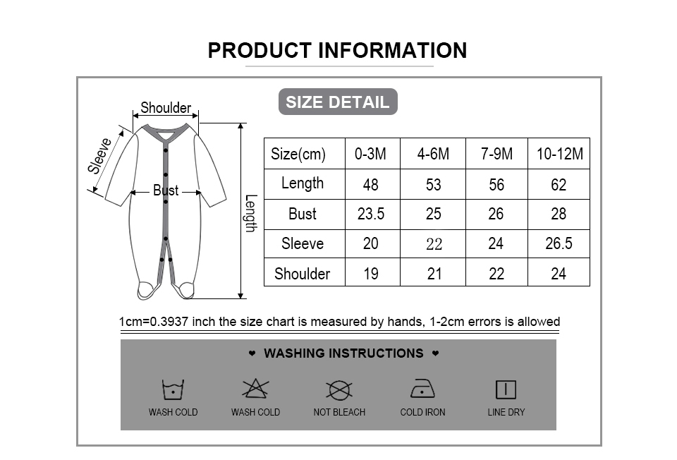 Newborn Baby clothes Roupas de bebe babies romper long sleeves clothing boy&girls rompers Outfits jumpsuits