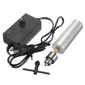 DC 6V-24V Mini Electric Hand Drill 385 DC Motor with JT0 Chuck Adjustable Speed DIY Tool