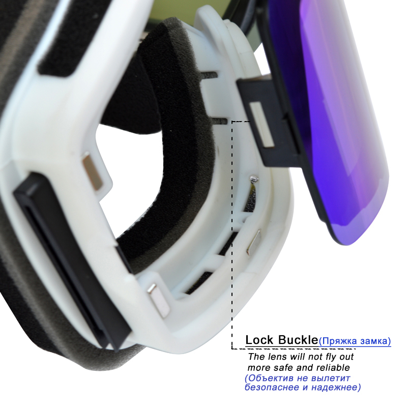 Outdoor Cylindrical Magnetic Skiing Ski Goggles Snowboard Snow Eyewear Anti-Fog Ski Mask Glasses Full REVO Coating UV Protection