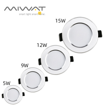 LED Downlights 220V-240V LED Ceiling Light 5W 9W 12W 15W Recessed Down light Round LED Panel Light Spotlight Indoor Lighting