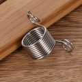 Hot 2 Size Ring Type Knitting Tools Finger Wear Thimble Yarn Spring Guides Stainless Steel Needle Thimble Sewing Accessories