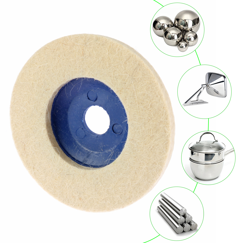 1PC 4 Inch 100mm Wool Polishing Wheel Buffing Pads Angle Grinder Wheel Felt Polishing Disc for Metal Marble Glass Ceramics