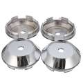 4pcs Universal 68mm ABS Chrome Car Wheel Center Plain Hub Caps Covers Holder