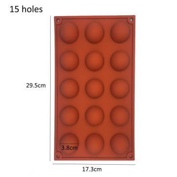 3pcs/set Hemisphere Shape Silicone 6/15/24 Holes Food Grade Baking Accessories Chocolate Candy Mold Bakeware Kitchen Gadgets