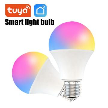 RGB Light Bulb With Tuya Wifi Control 9W Dimmable White Color Changing Light E27 LED Bulb Smart Life Work With Alexa/Google Home