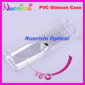 free shipping 20pcs Clear PVC Eyeglass Eyewear Reading Glasses Case Box S405