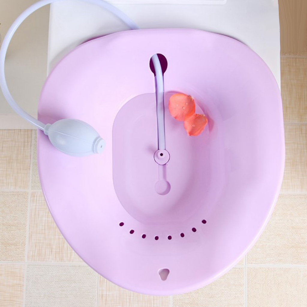 Toilet Sitz Bath wit Flusher for Hemorrhoidal Relieve Pregnant Women Elderly
