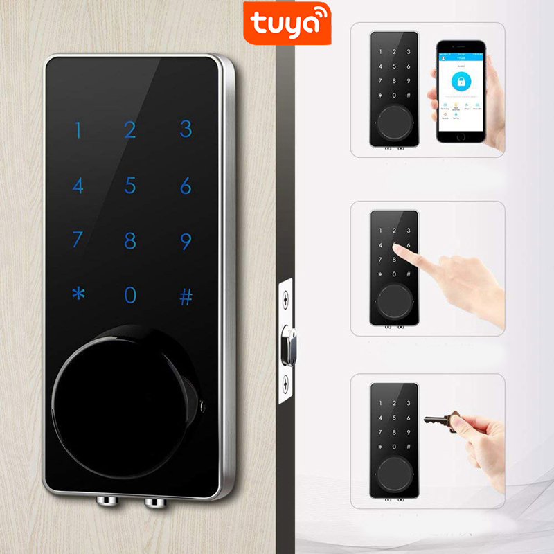 APP Bluetooth Door Lock Smart Lock Smart Electronic Door Lock Keyless Touch Screen Mechanical Keys Auto Lock For Home Hotel