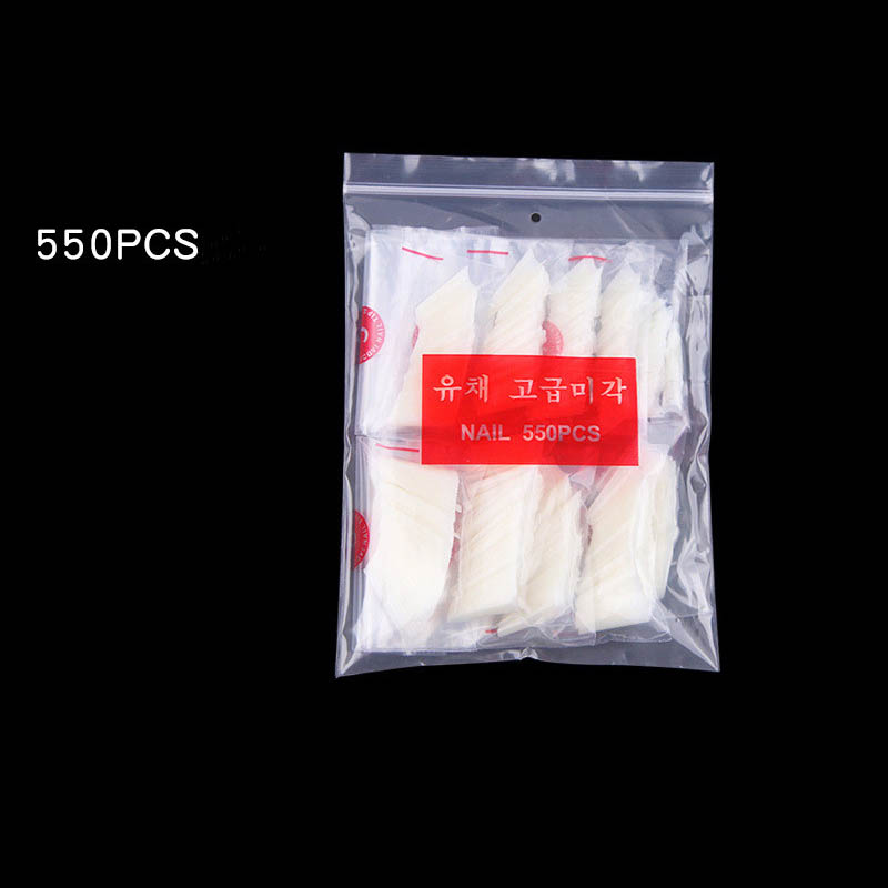 110/550Pcs French Ballet Clear Natural Coffin False Acrylic Nails Art Tips UV Gel Ultra Flexible ABS Fake Nail Manicure Tools