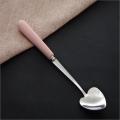 1pc stainless steel ceramic handle Coffee & Tea Spoon Love Heart Shaped Stirring Spoon Dinnerware Kitchen Accessories