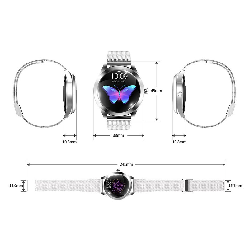 KW10 Smart Watch Women Smartwatch Lady Fitness Bracelet Heart Rate Monitoring Smartwatches Gift Connect IOS Android Smart Band