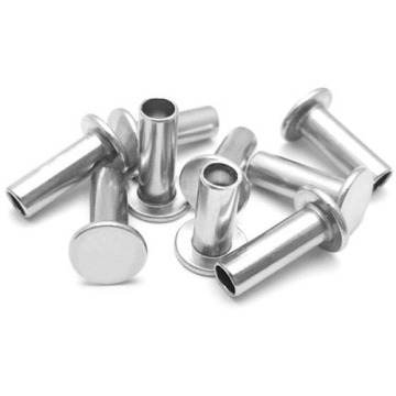 10pcs M6 Flat head Semi-tubular rivet Flats round heads Hollow Stainless steel 304 rivets 7mm-24mm Length