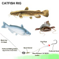 2sets Channel Flathead Catfish Fishing Catfish Rig Slip Float Carp Fishing Rigs with 4/0 5/0 6/0 Handmade Circle Hooks Bait Rigs