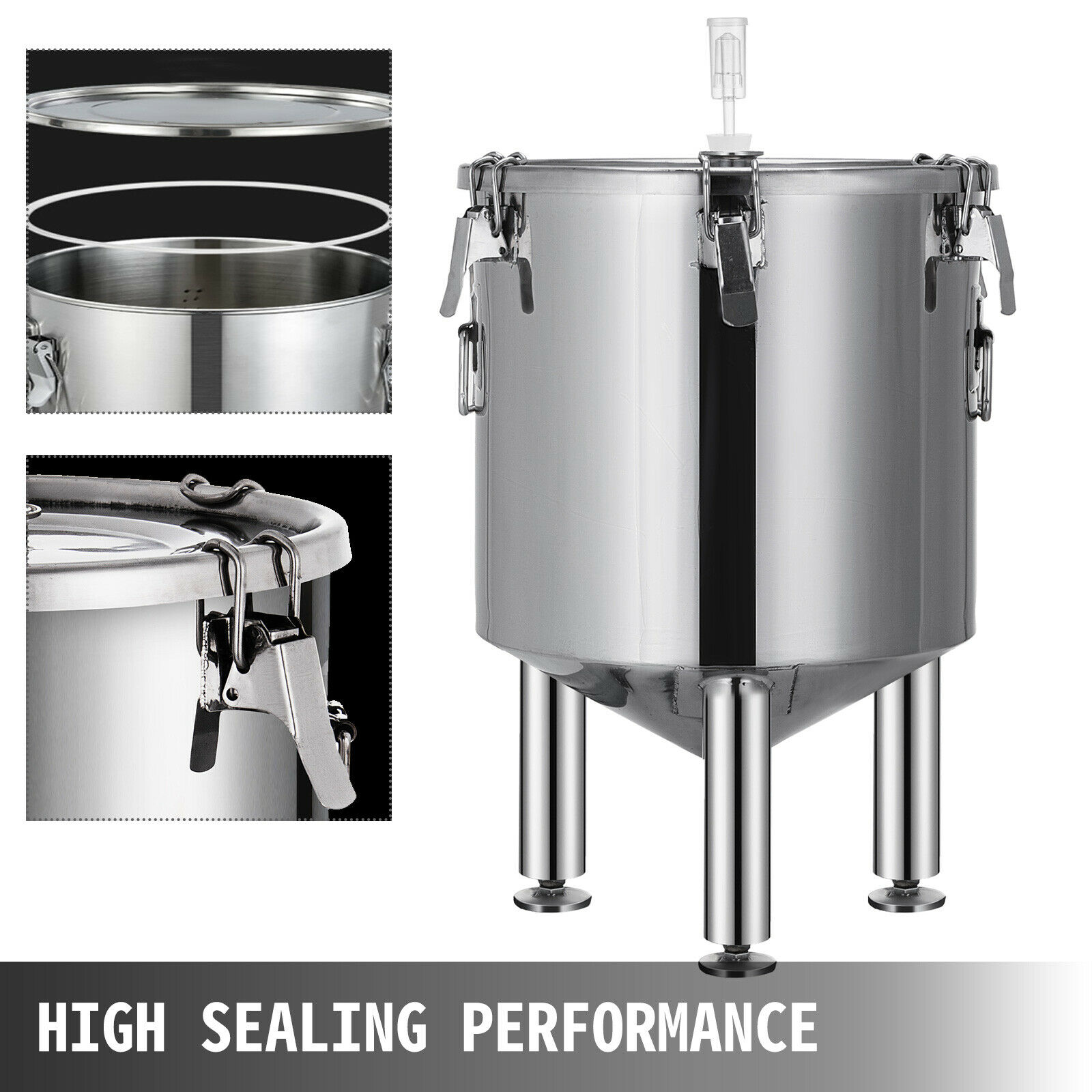 14 Gallon Bucket Fermenter Conical Ferment Tanks Brewing Equipment Home Brewing
