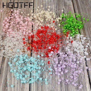 5 Meters Multicolor Pearls Beads Fishing Line Chain Artificial Garland Flowers for Party Wedding Decoration Events Supplies