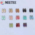 Meetee 10pcs 13X34mm Luggage Side Clamp Leather Buckle Bag Strap Hang Hook DIY Zipper Puller Manual Purse Sewing Accessories