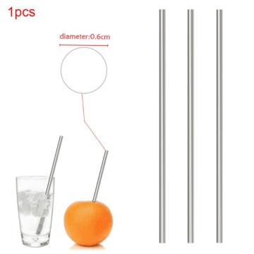 Reusable Straw Drinking Stainless Steel Metal Straw with Cleaner Brush for Mugs Bar Accessories Portable Drinking Tube Gifts HOT