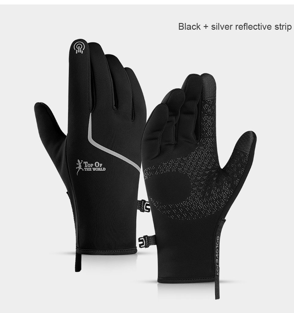 5 Size Cold-proof Unisex Waterproof Winter Gloves Cycling Fluff Warm Gloves For Touchscreen Cold Weather Windproof Anti Slip