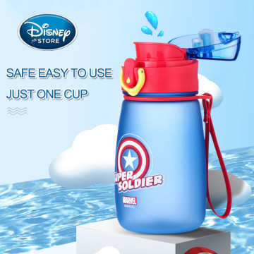 Disney Marvel 460ml Mickey Mouse Children Plastic Cups Spiderman Summer Straight Drink Cup Drinking Bottle Boy Girl Water Kettle