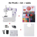 Household Mini Electric Sewing Machine Portable Multifunctional Night Light Foot Pedal Straight Line Hand Table Two Thread Kit